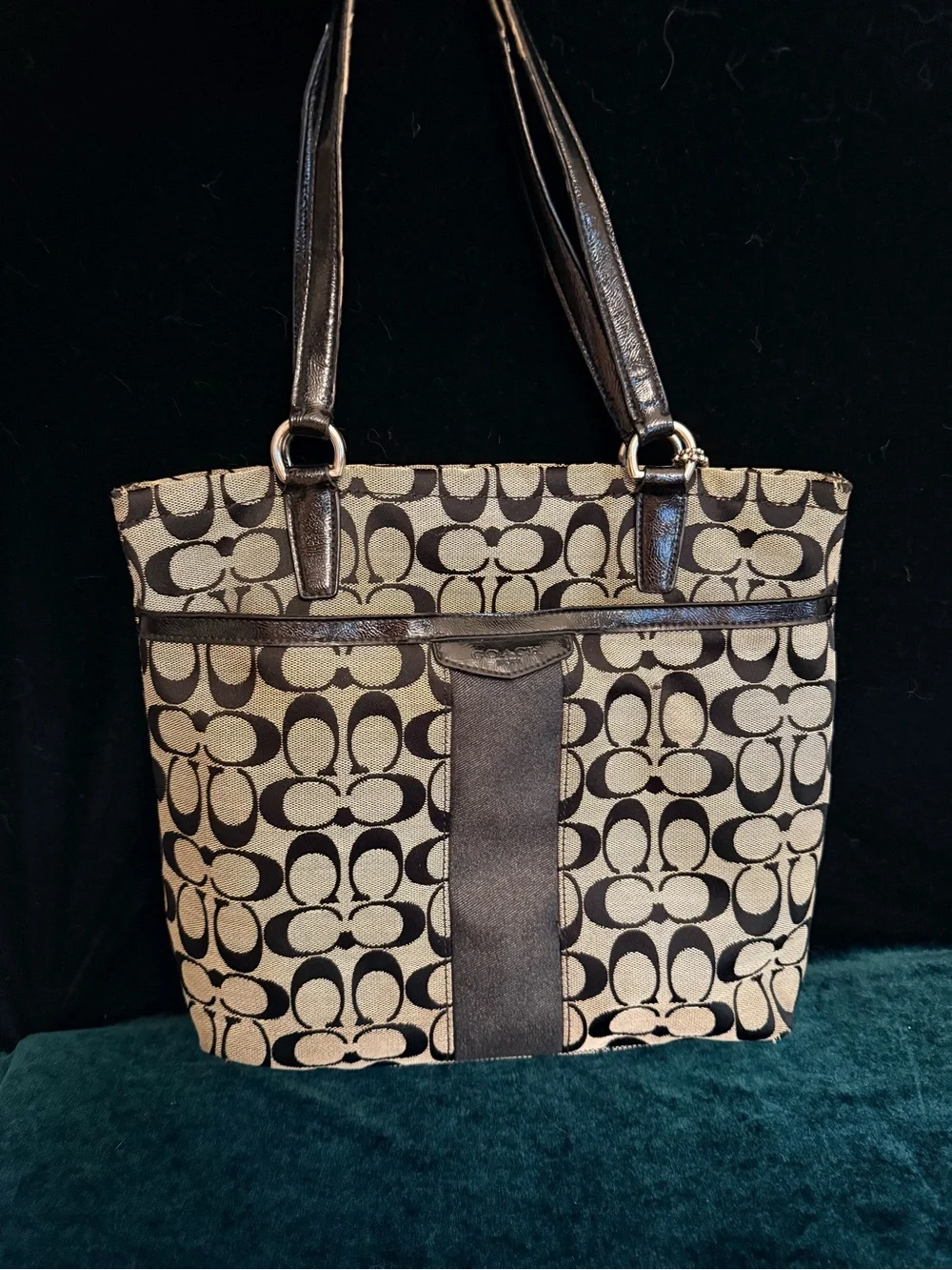Vintage Y2K Signature Strip Tote F28504